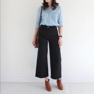 Everlane sz 8 High Rise Wide Leg Crop Pant Jeans